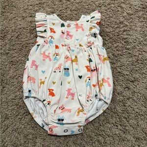 OllieJay Romper, dog print, size 18-24 months!